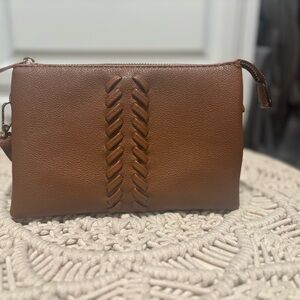 Chic Brown Leather crossbody
